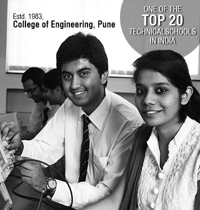 One of the Top 20 technical schools in India, College of Engineering, Pune